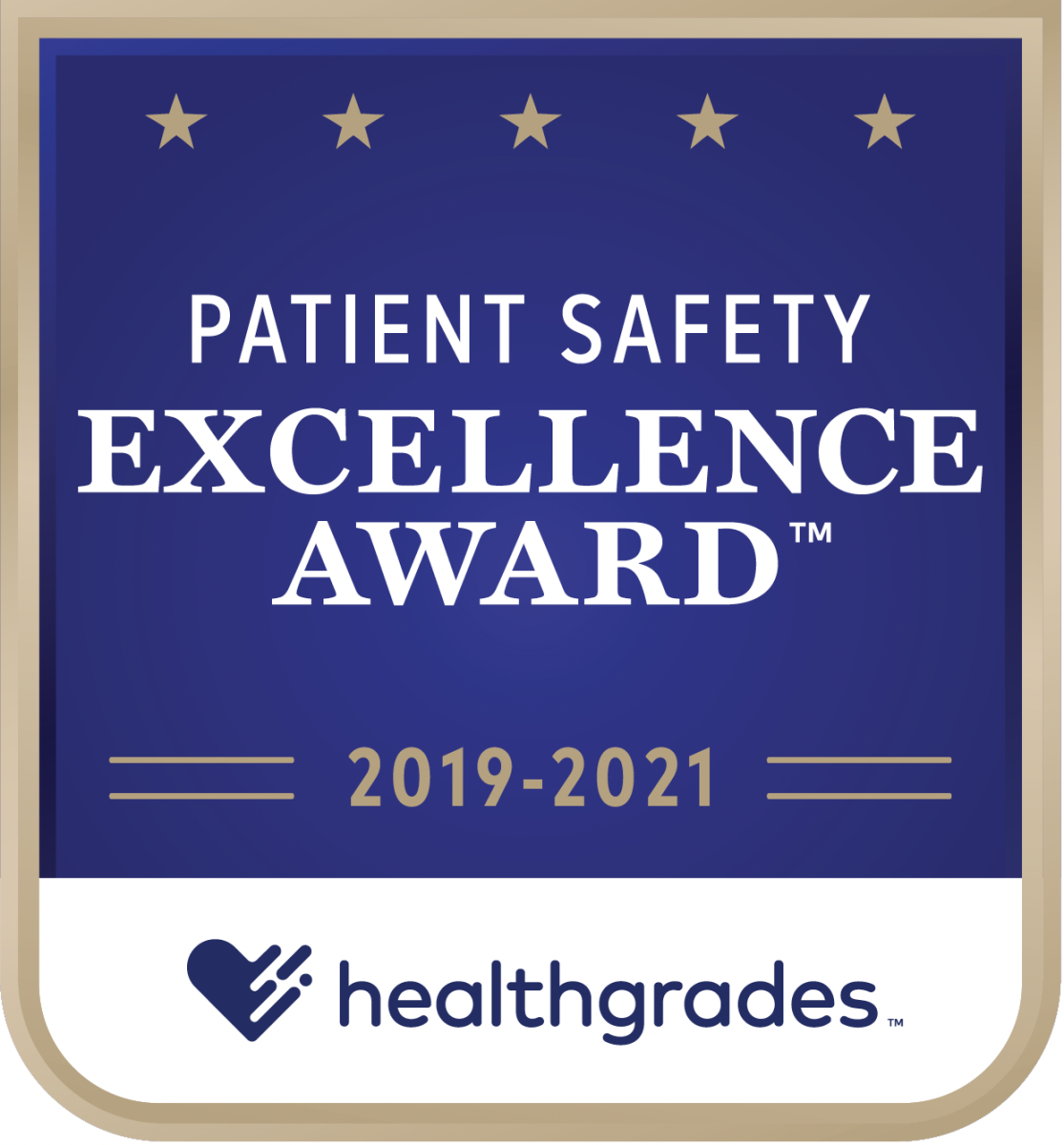 Patient safety excellence award badge