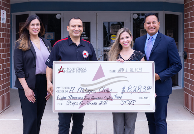 South Texas Health System Donates More Than $8,000 to El Milagro Clinic to Help Prevent Strokes