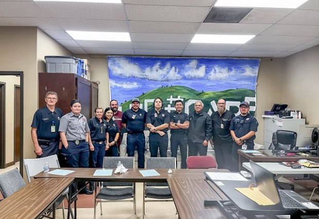 STHS Staff and EMS Providers Posing during the Outreach Program