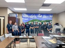 STHS Staff and EMS Providers Posing during the Outreach Program